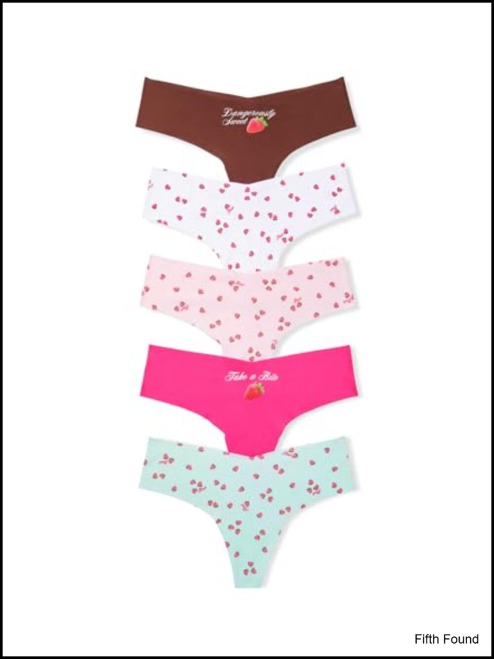 Women's No Show Thong Panties 5 Pack Cotton Seamless
